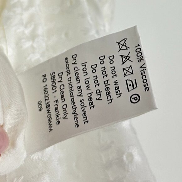 HOUSE OF CB Frankie Broderie Anglaise Drawstring Pants in Ivory Size Small - Picture 9 of 15